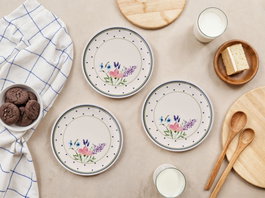 Hermia Point Heaven Juego de 6 Platos de Postre Navideños de Porcelana Multicolor